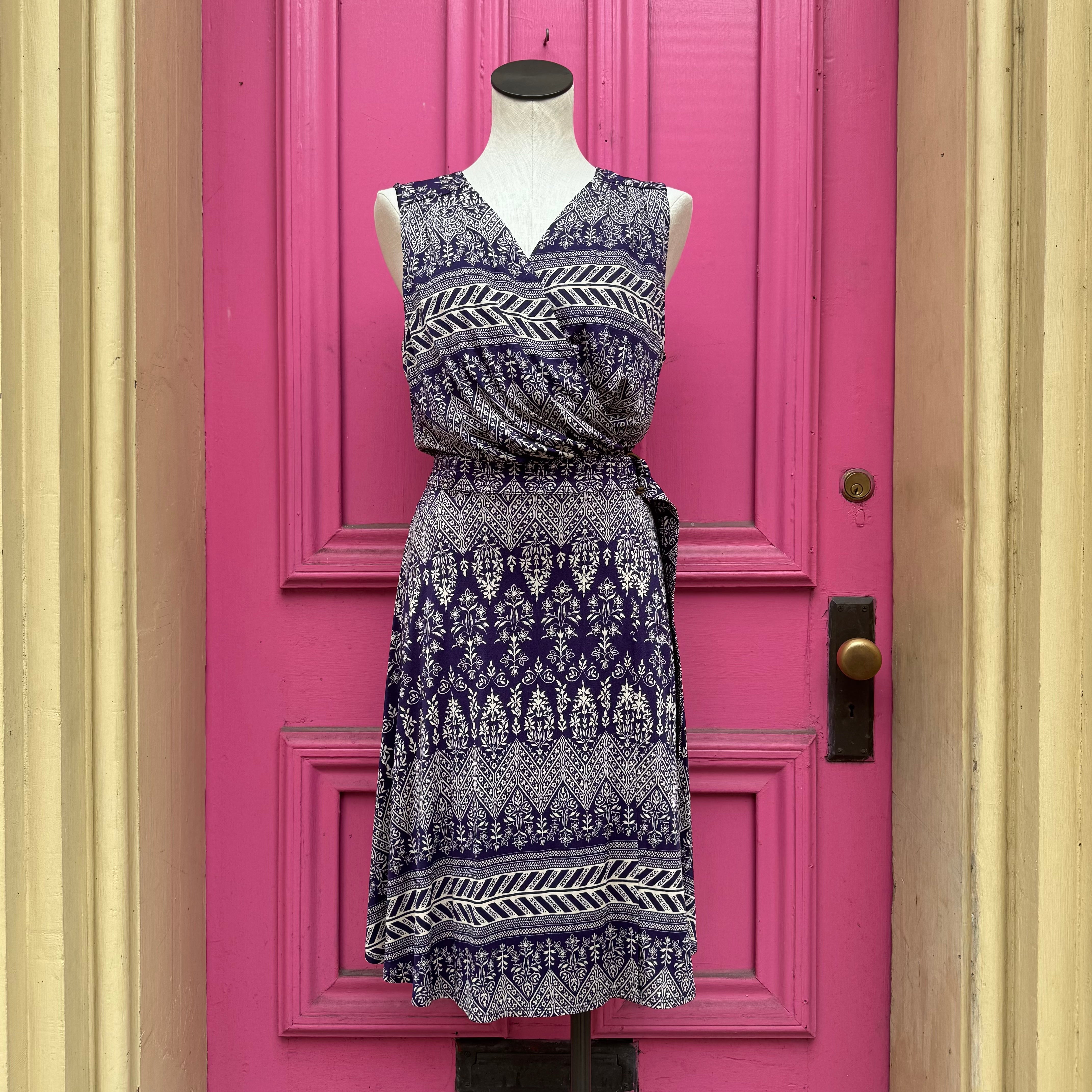 Tory Burch purple Rochelle dress size L NWT