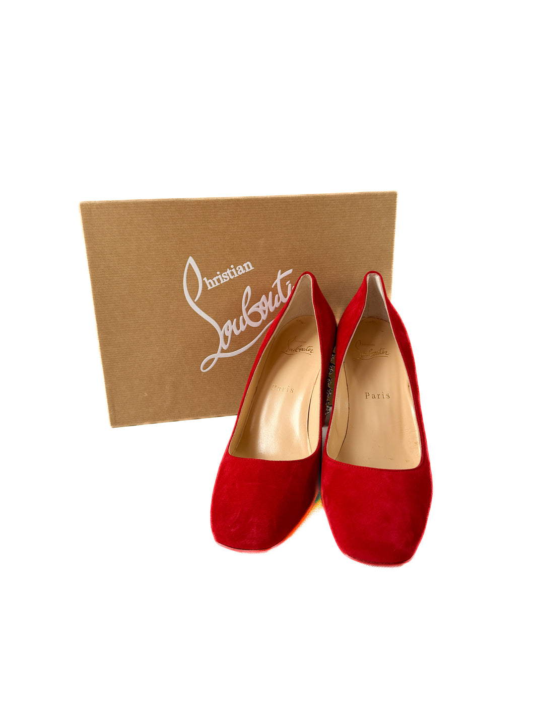 Christian Louboutin red Donna Stud Spikes 85MM pumps size 38 NEW BOX retail $895