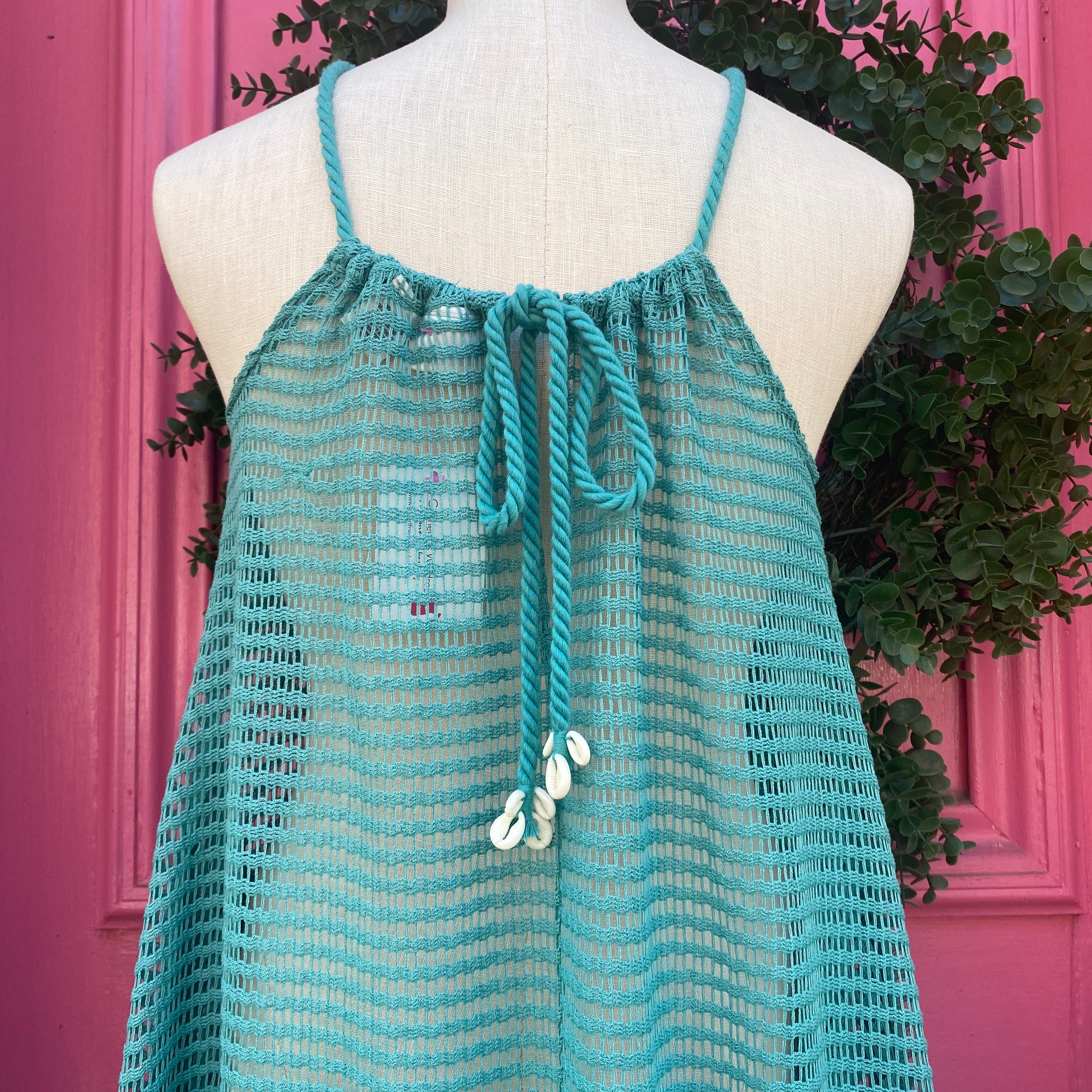 Haute Hippie teal coverup size S