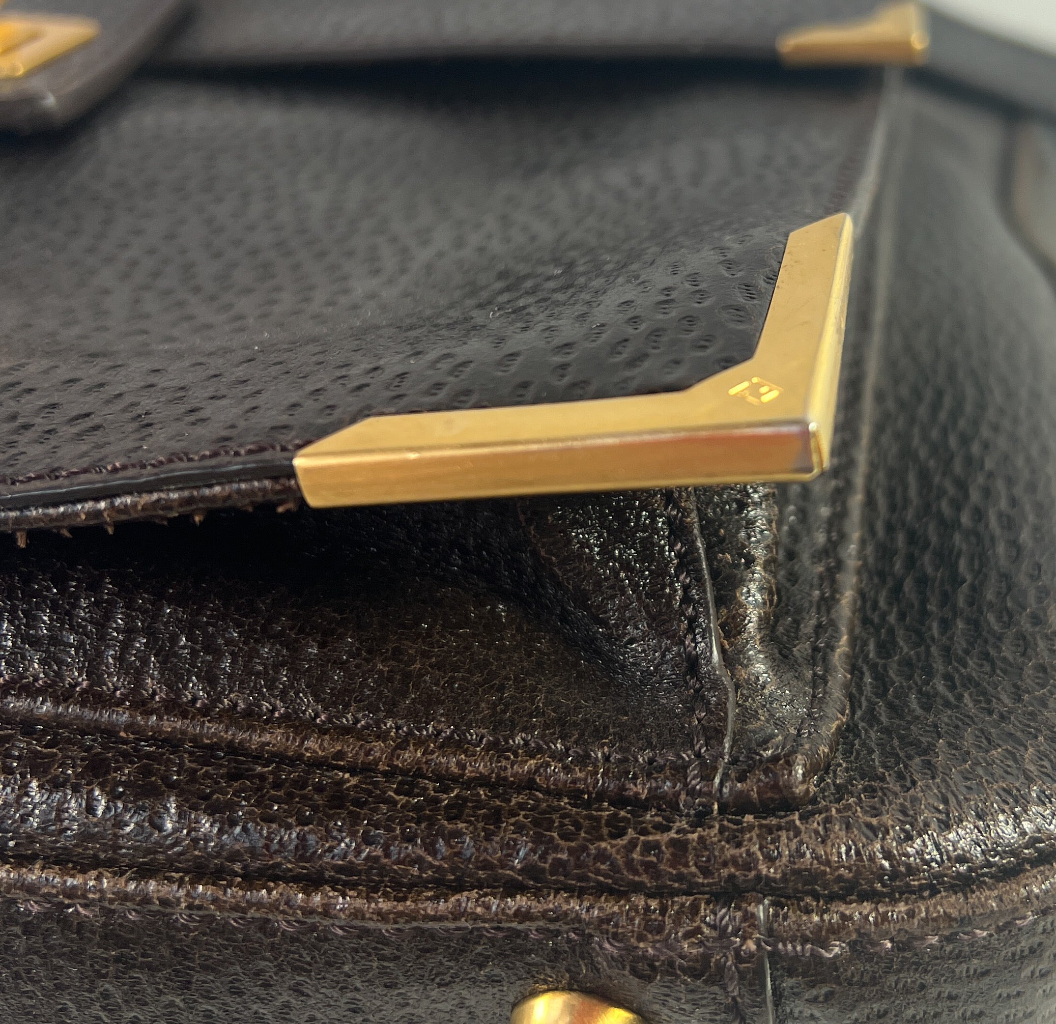 Fendi brown leather Classico No 3 satchel