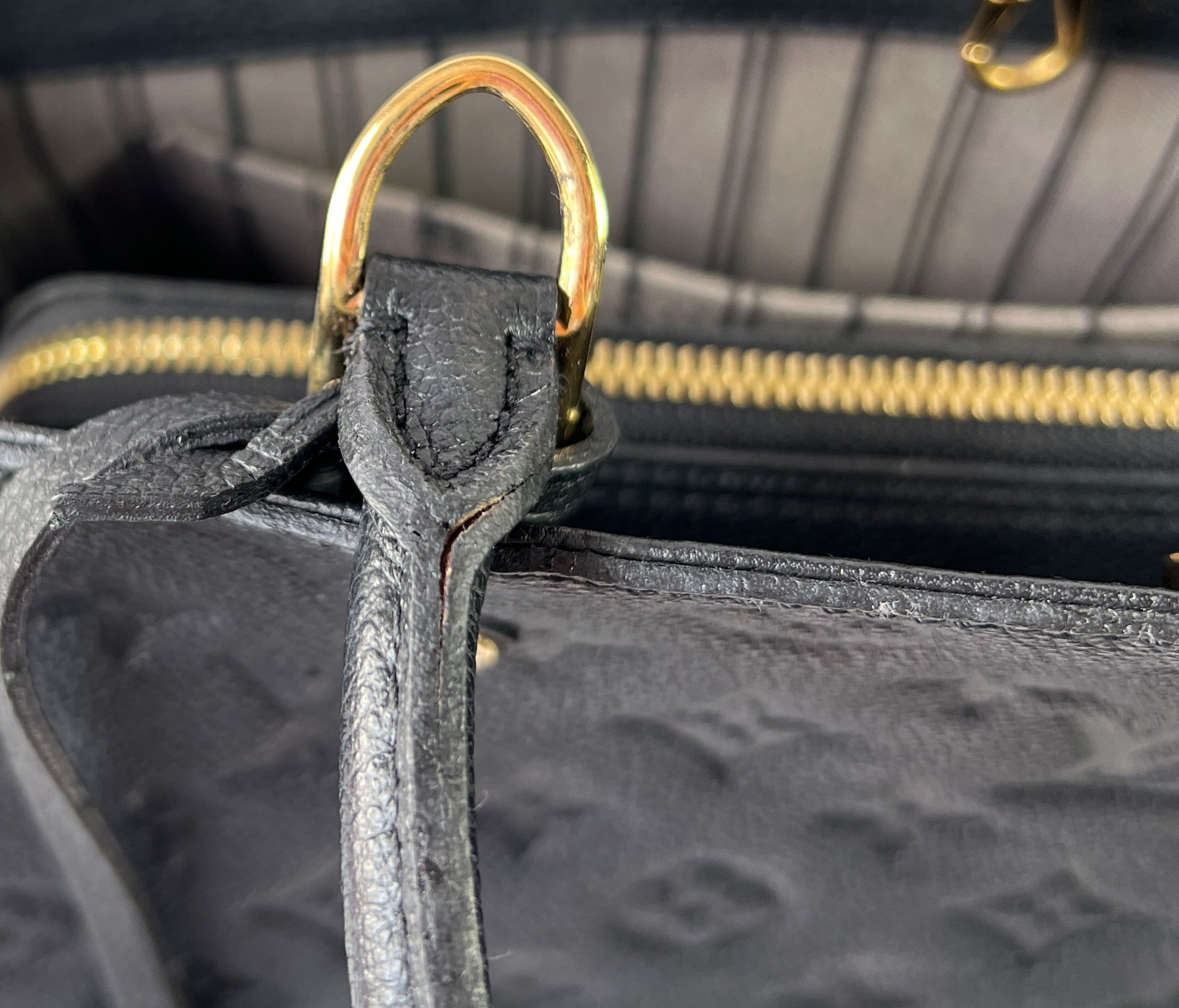 Louis Vuitton black empreinte Montaigne 2014 – My Girlfriend's Wardrobe LLC