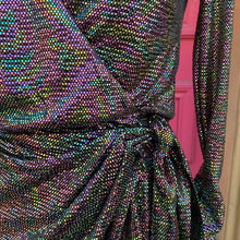 Show me your Mumu purple green sparkle long sleeve dress size S NWT