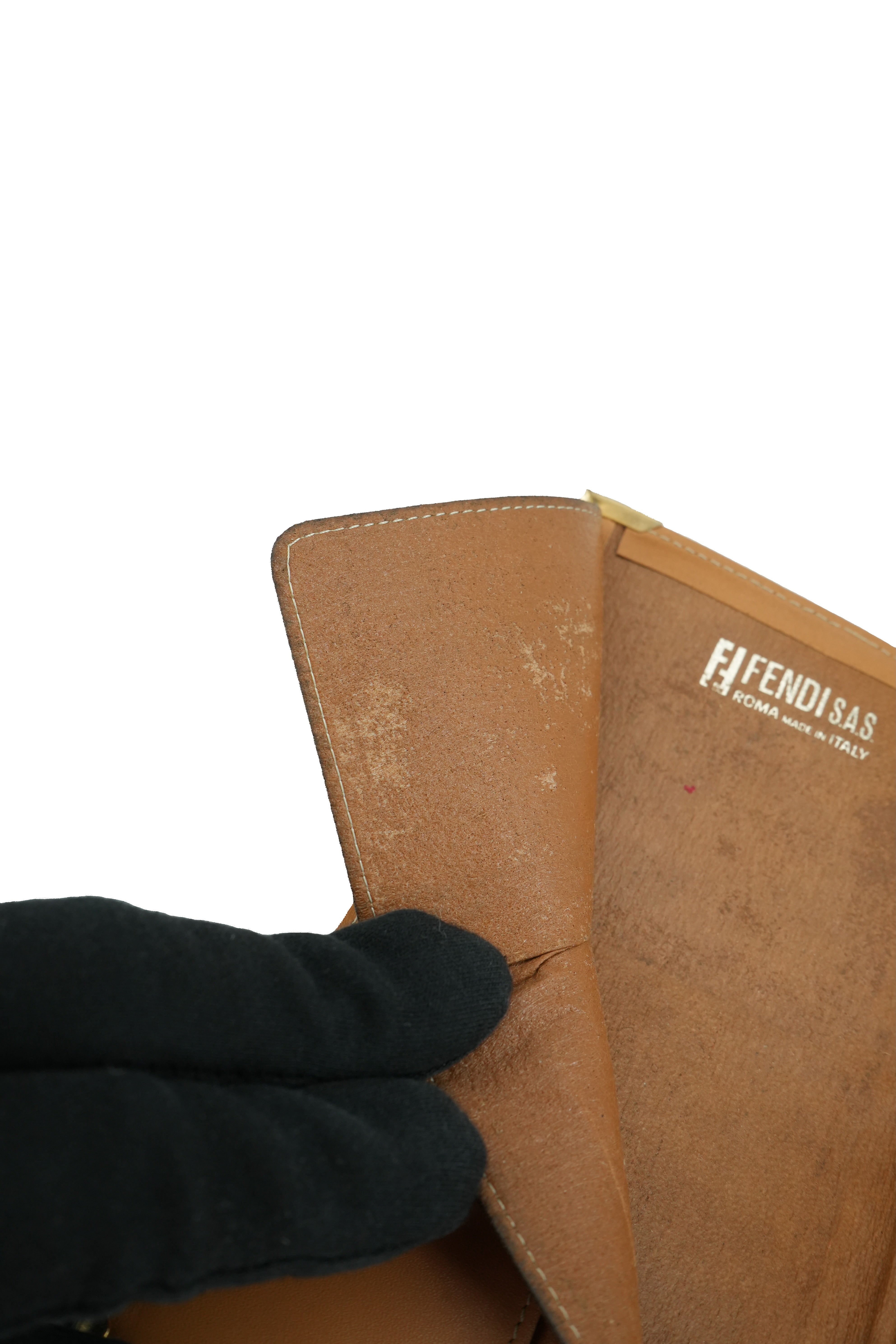 Fendi vintage Zucca coated canvas bill wallet