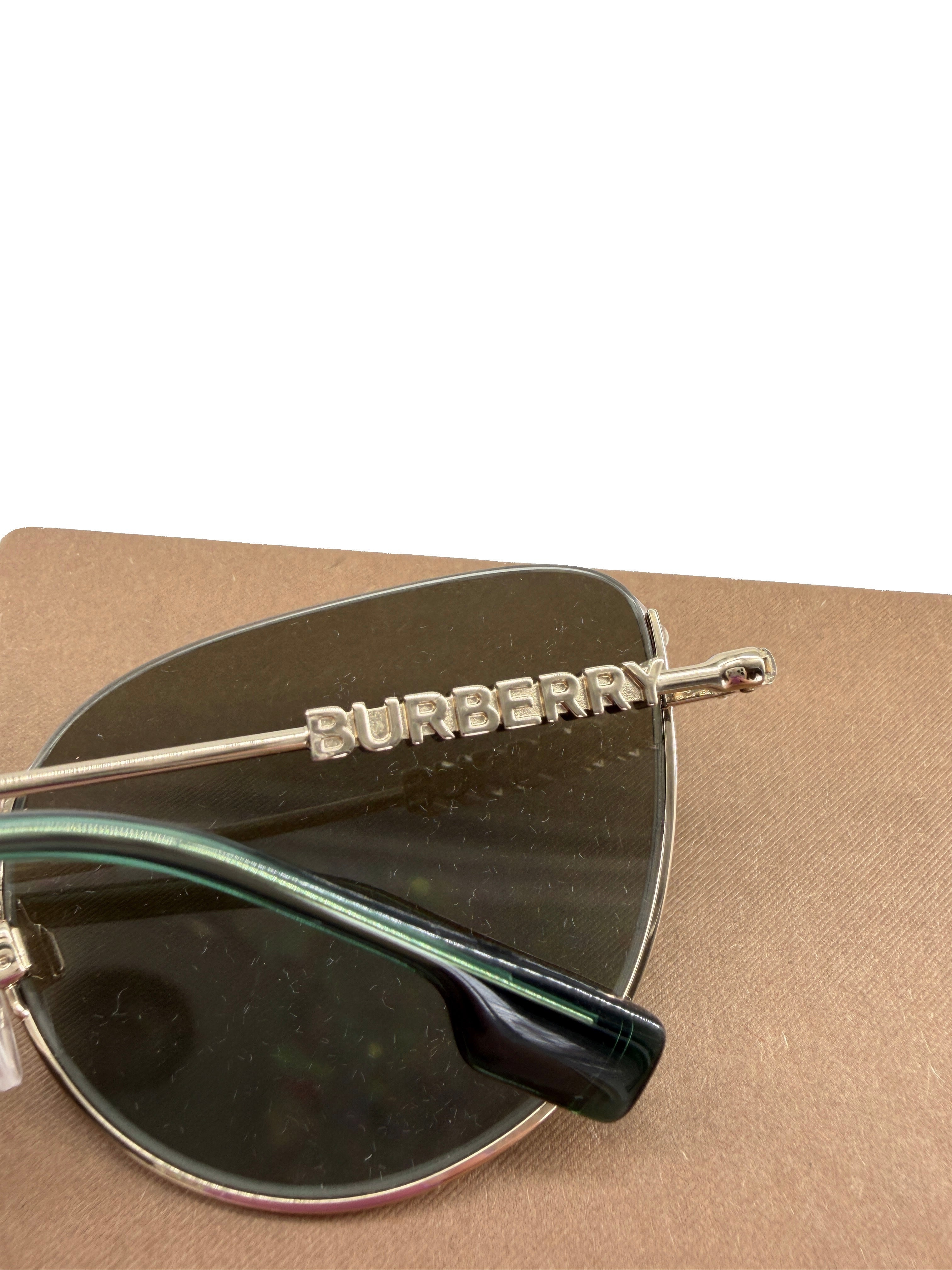 Burberry gold/green Harper sunglasses B3144 BOX
