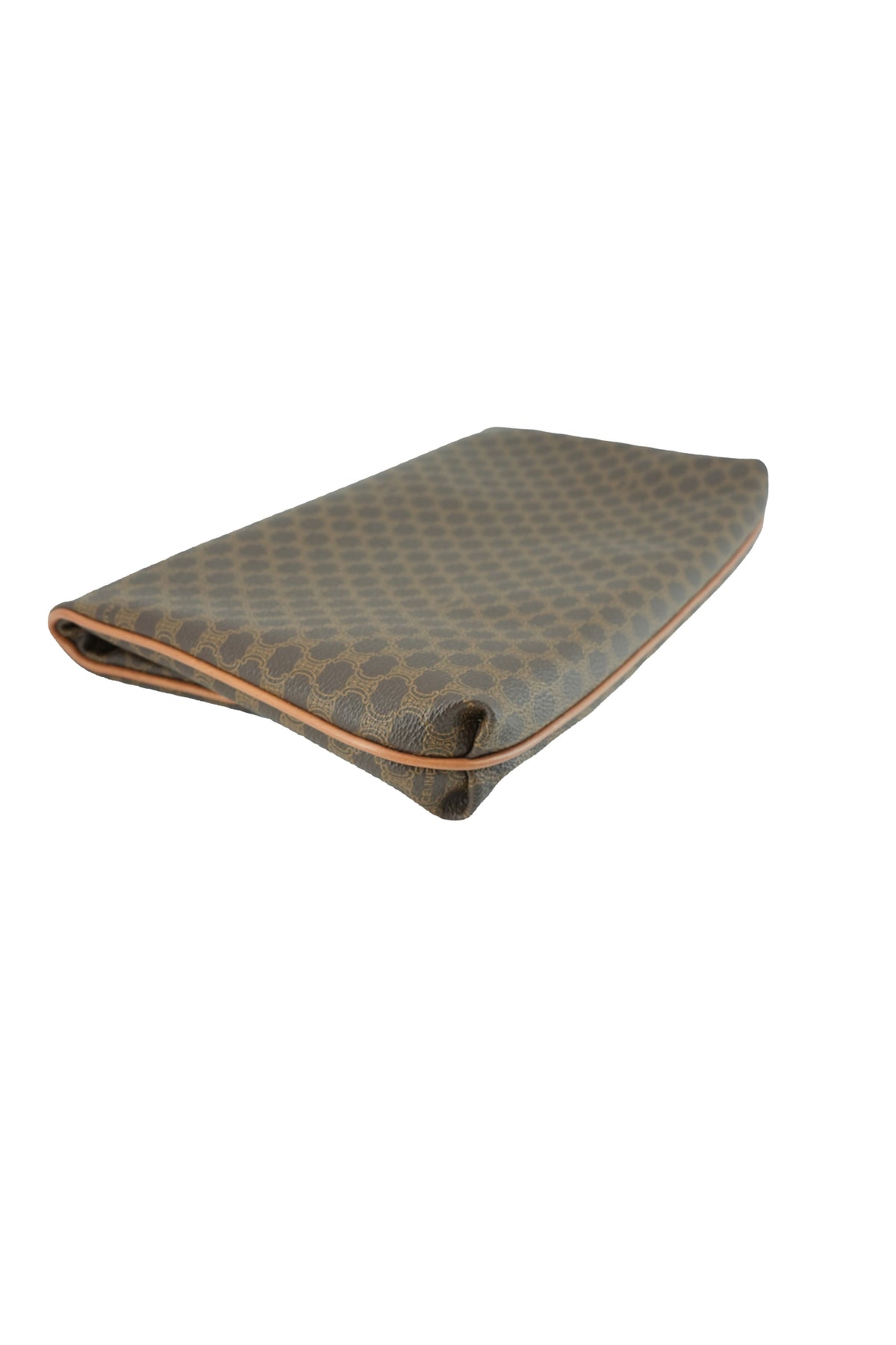Celine brown Macadame vintage clutch M06