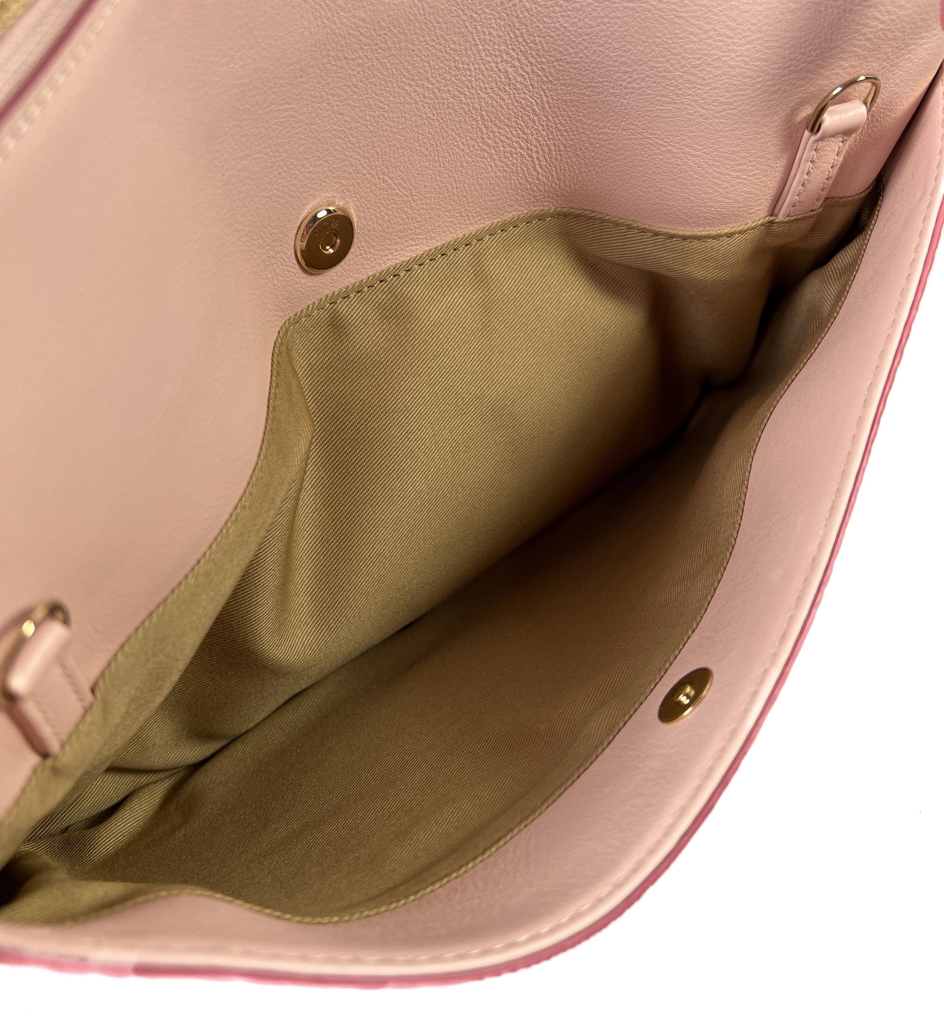 MCM pink visetos slim pouch crossbody