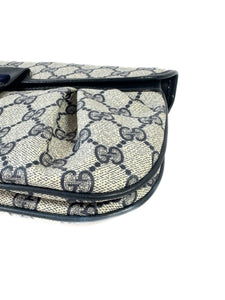 Gucci navy vintage GG shoulder bag 10-02-051
