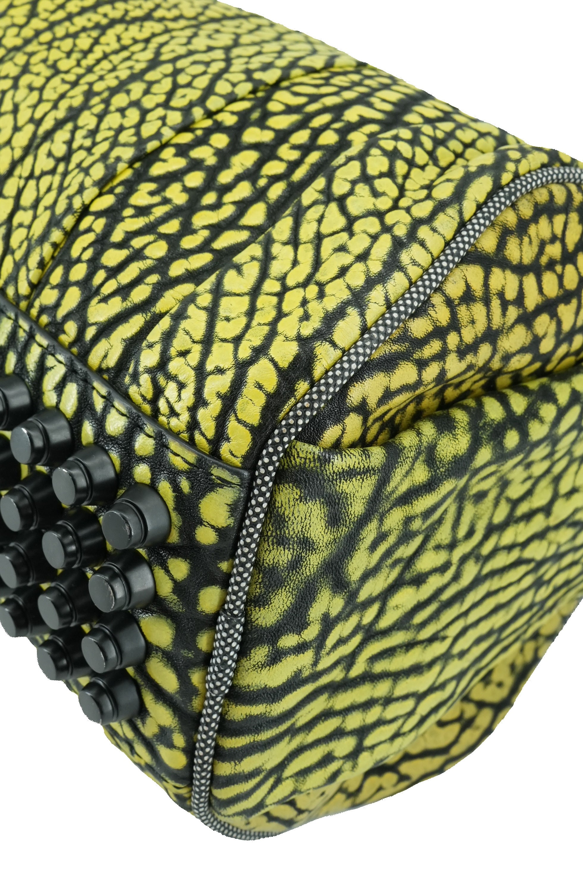 Alexander Wang neon green black Rockie satchel
