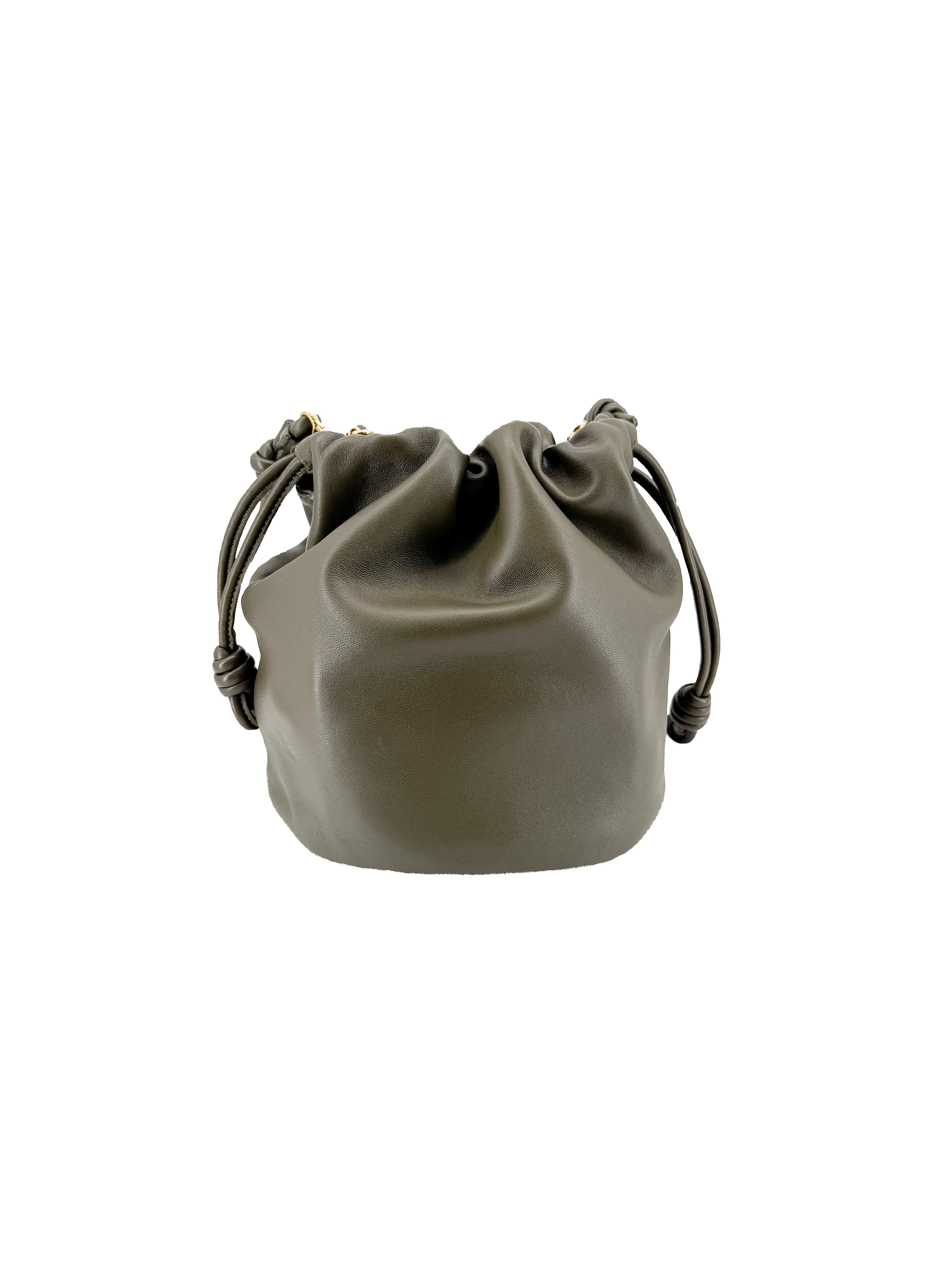 Loewe olive Flamenco bucket bag 252415