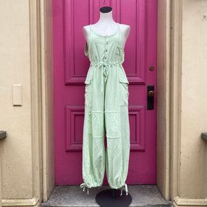 Out from Under lime green jumpsuit size S