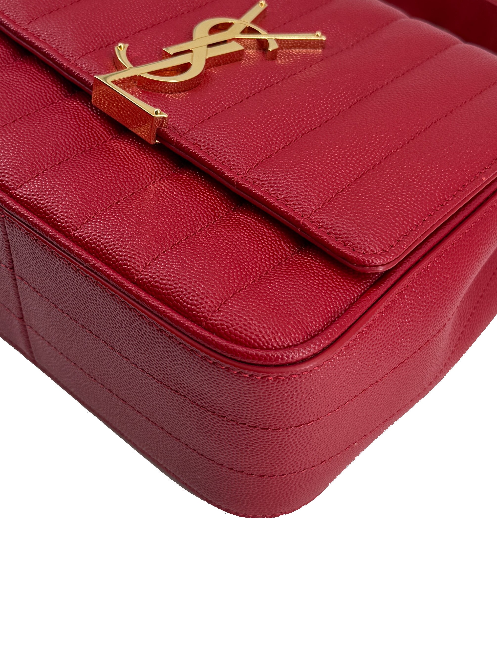 Saint Laurent red small Vicky crossbody PLB532612-0419