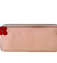 Louis Vuitton pink Epi blooming corners Clemence wallet  UB2108 *as is*