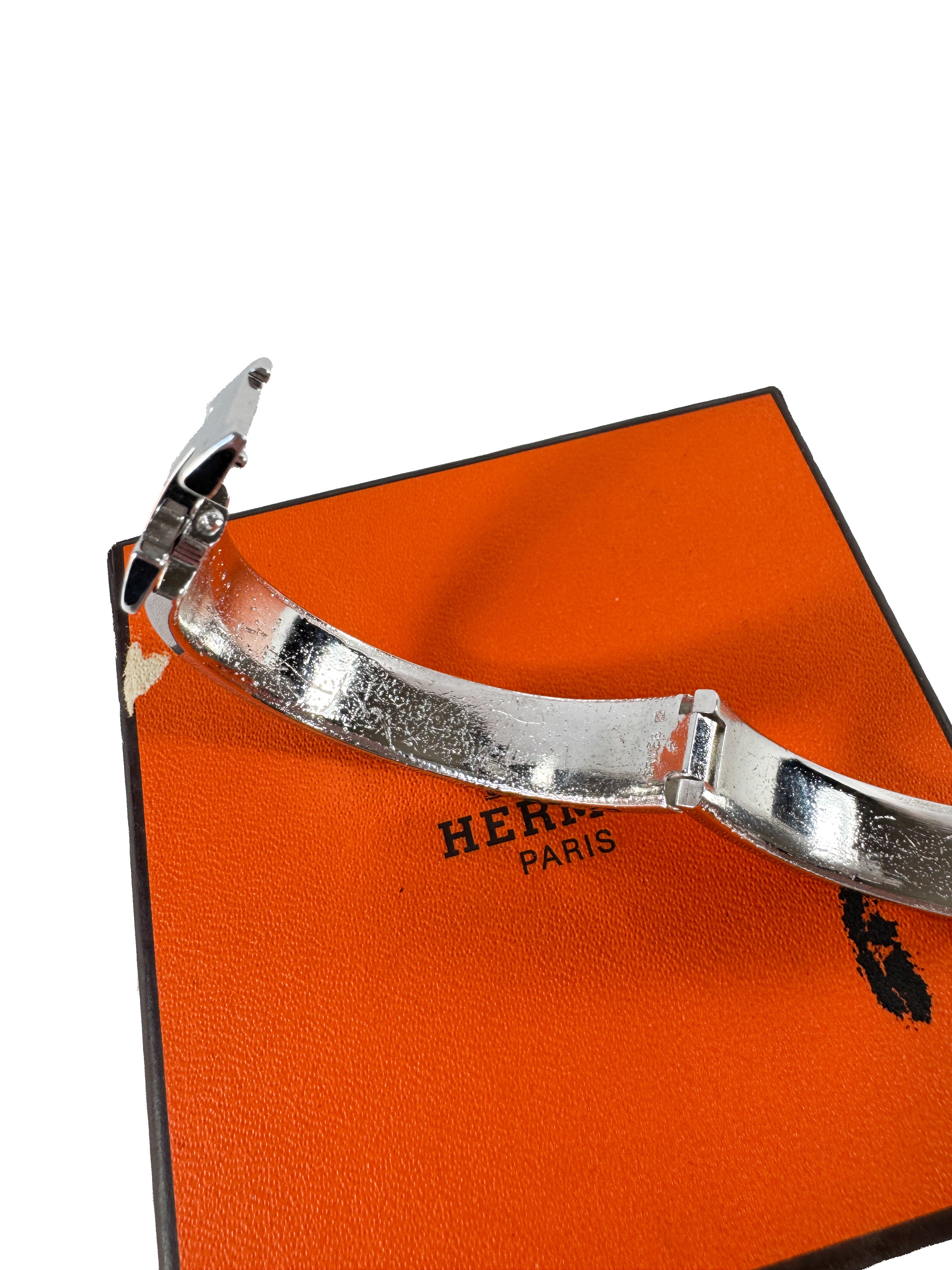 Hermès purple/silver Clic H bracelet