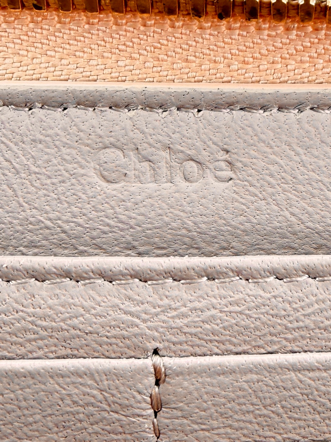 Chloé pink, olive leather zip around wallet