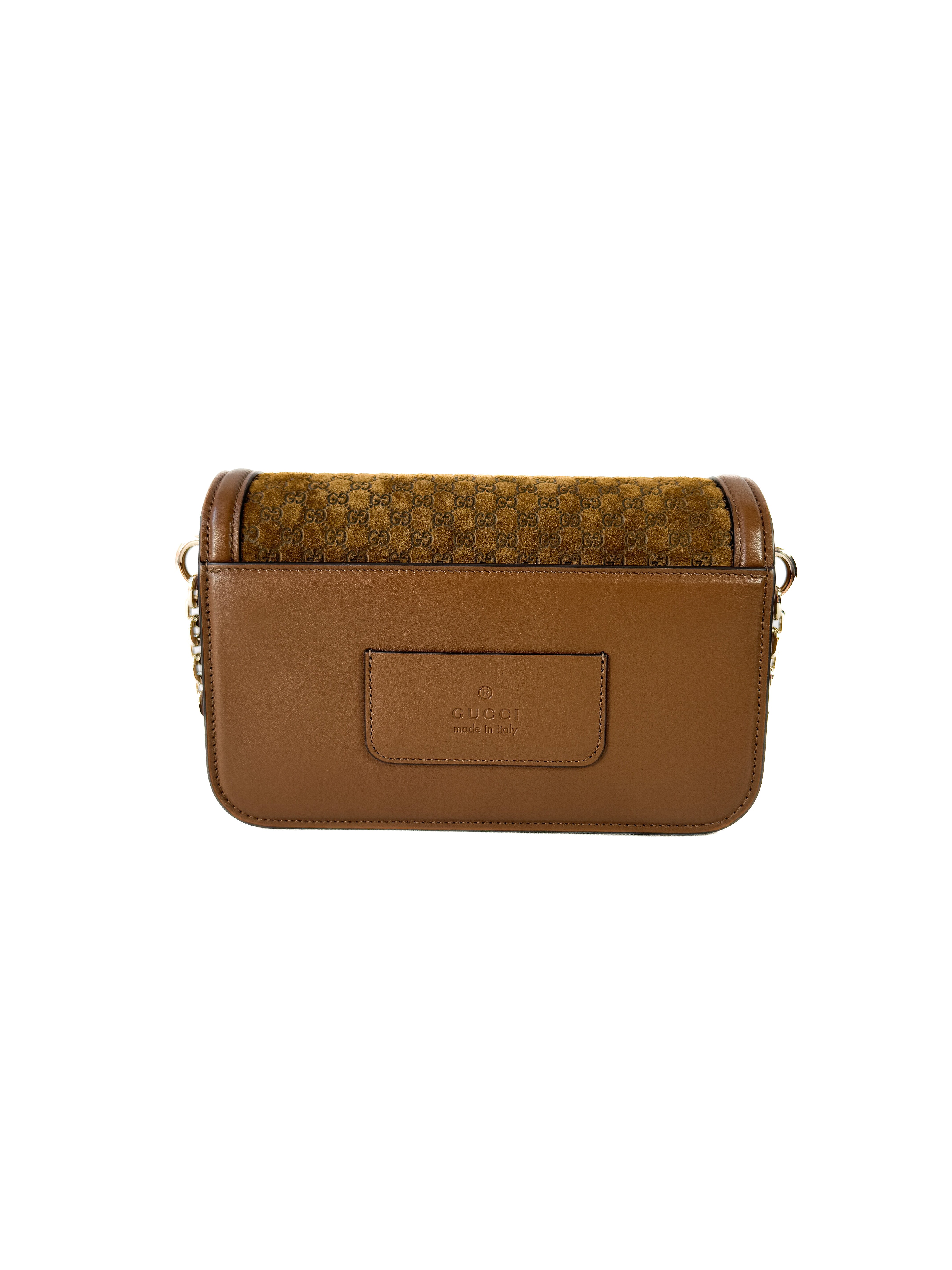 Gucci brown suede GG small Go bag 650815