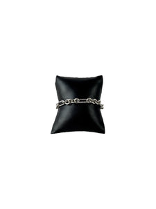 David Yurman sterling silver 14k Figaro heart charm bracelet