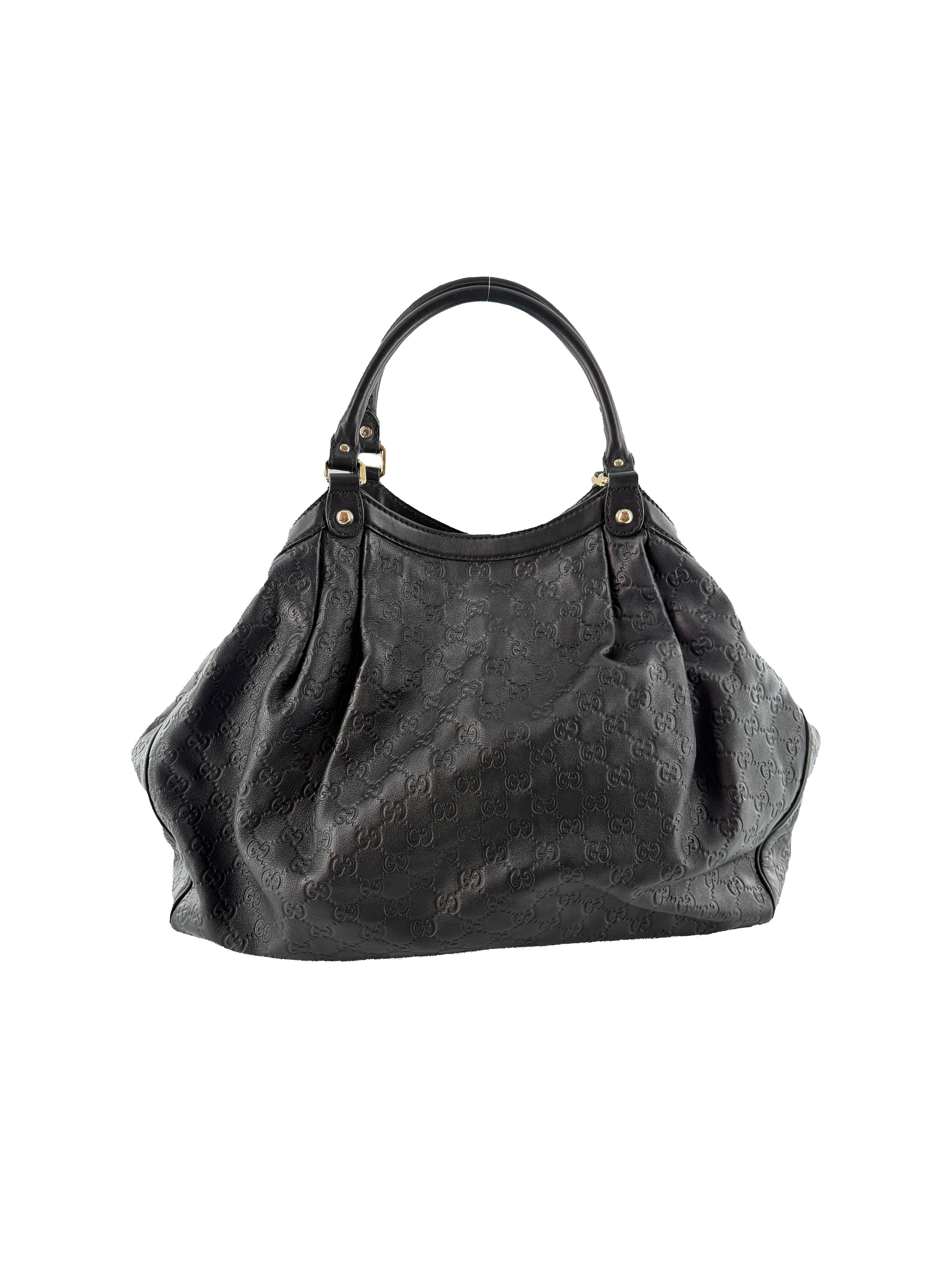 Gucci black leather Sukey 211943 002058