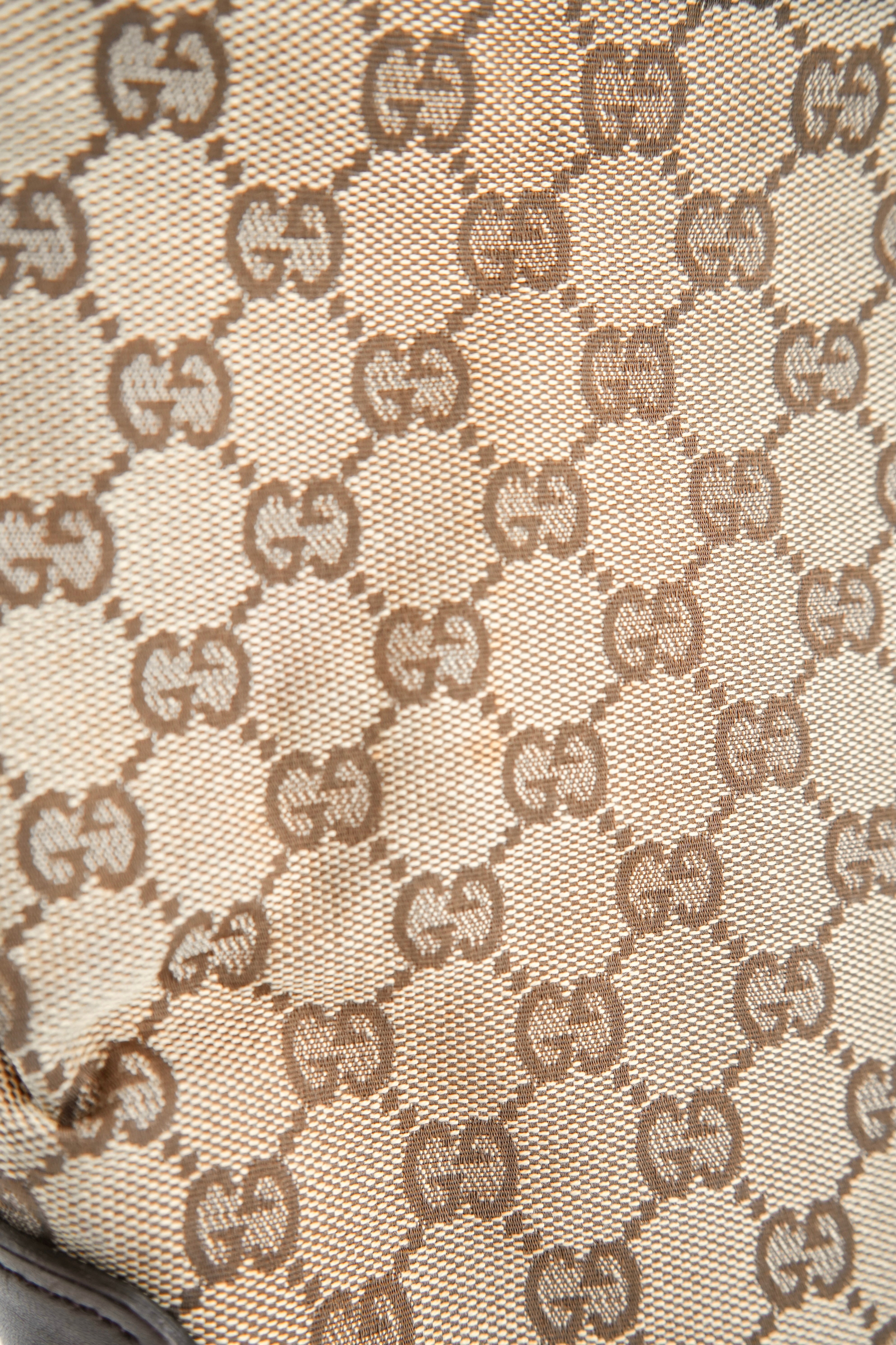 Gucci brown GG belt tote 214397