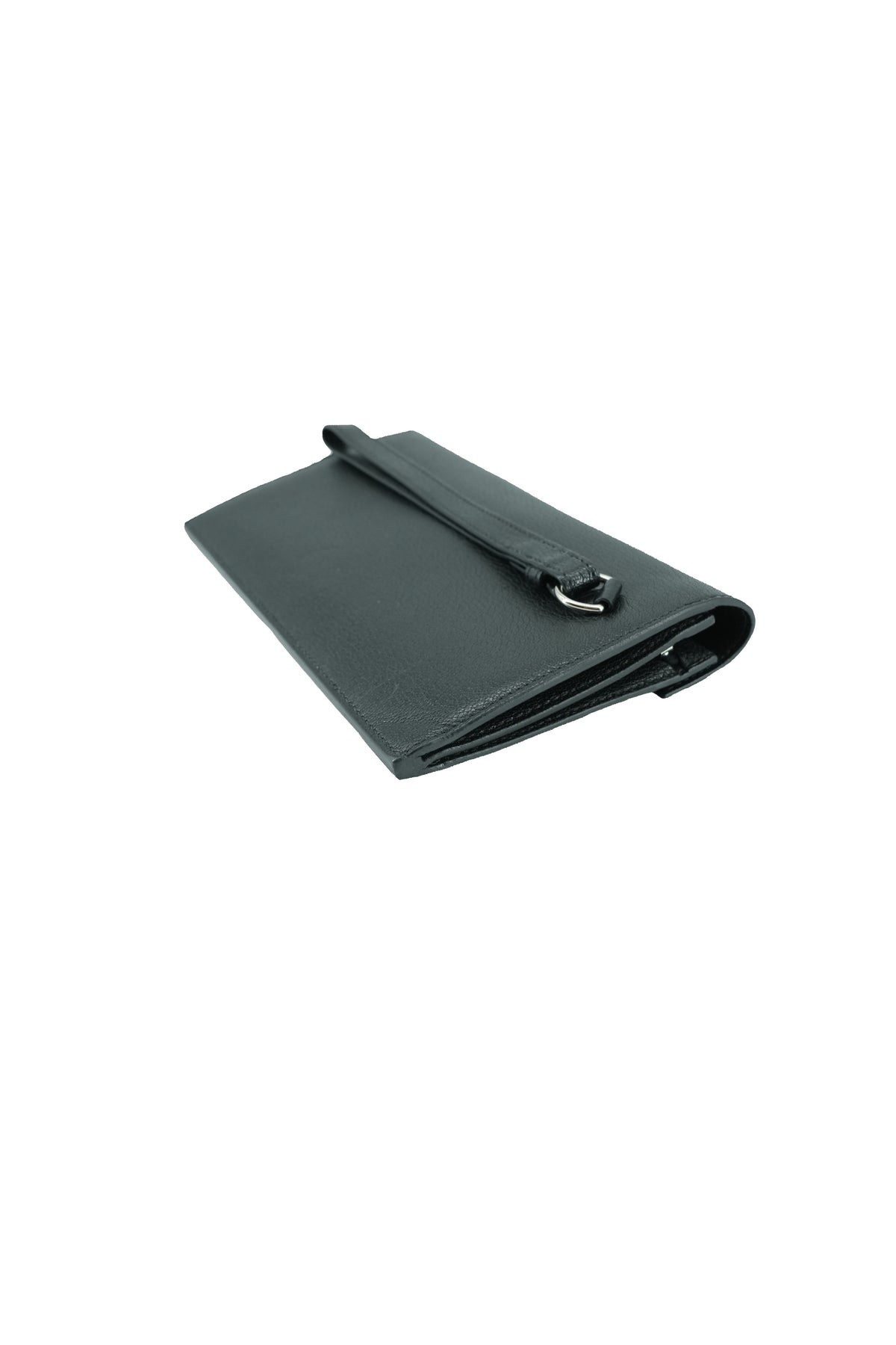 Hermès black Chevre Leather Kelly Pocket Madame Long Wallet