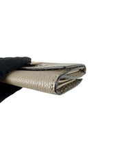 Fendi gray taupe leather Selleria wallet 7032