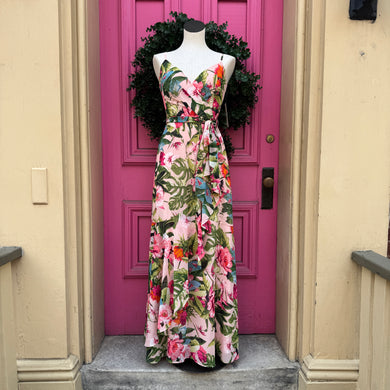 Eliza J pink floral tank dress size 2 NWT