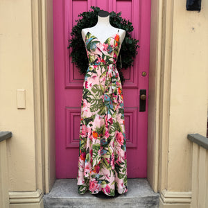 Eliza J pink floral tank dress size 2 NWT
