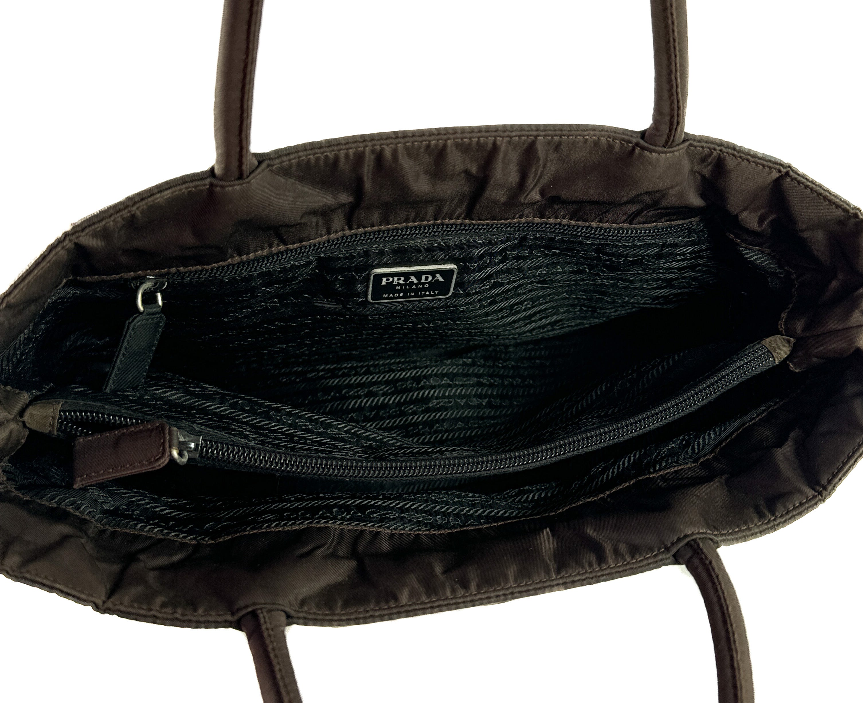Prada brown nylon tote **as is**