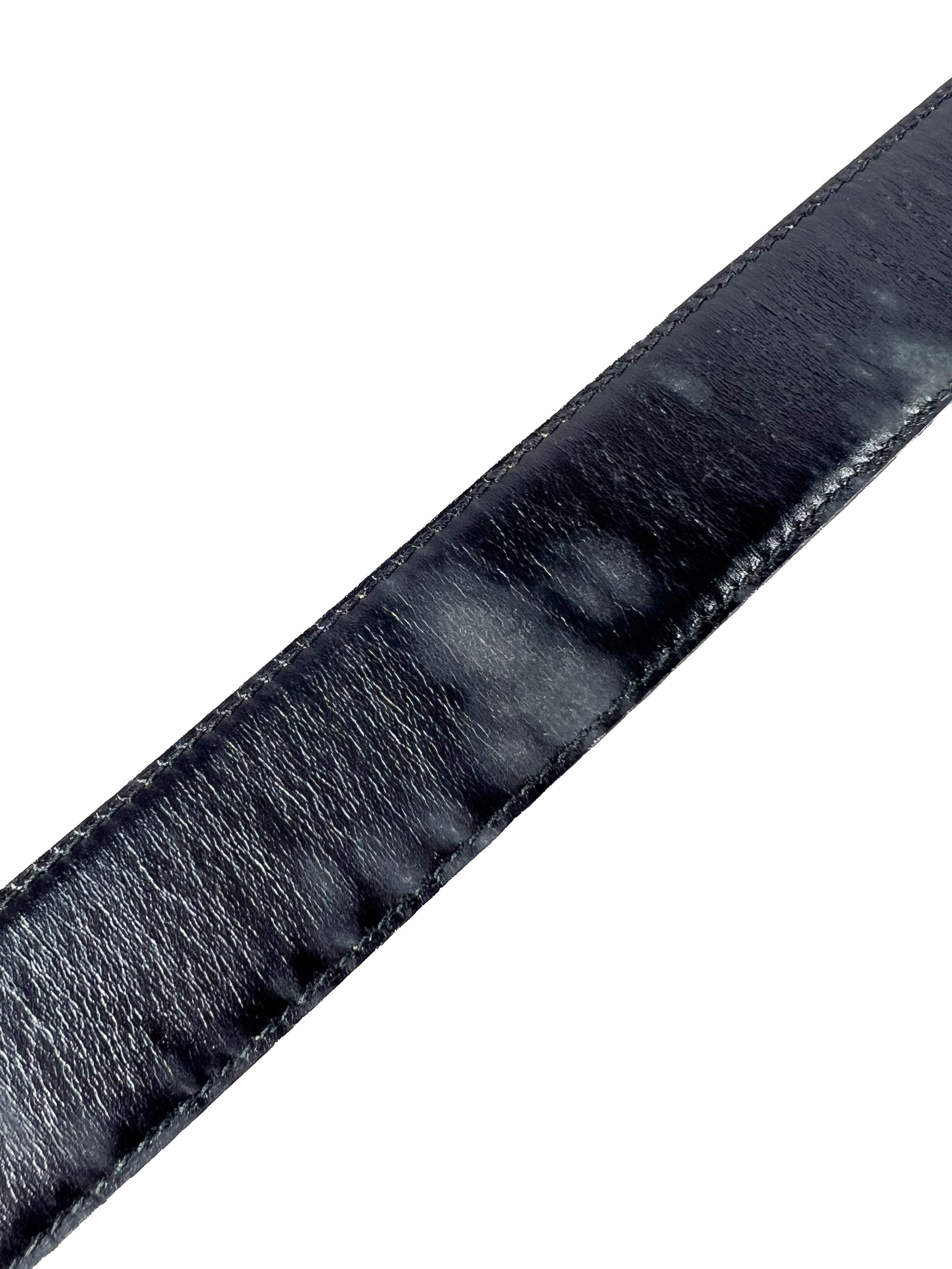 Gucci black/brown reversible leather belt size 80