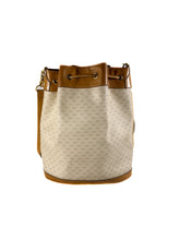 Gucci cream/brown micro GG drawstring bucket bag 001-115-4793