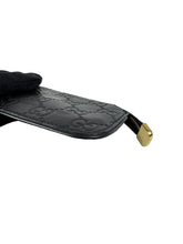 Gucci black leather GG key case 496334