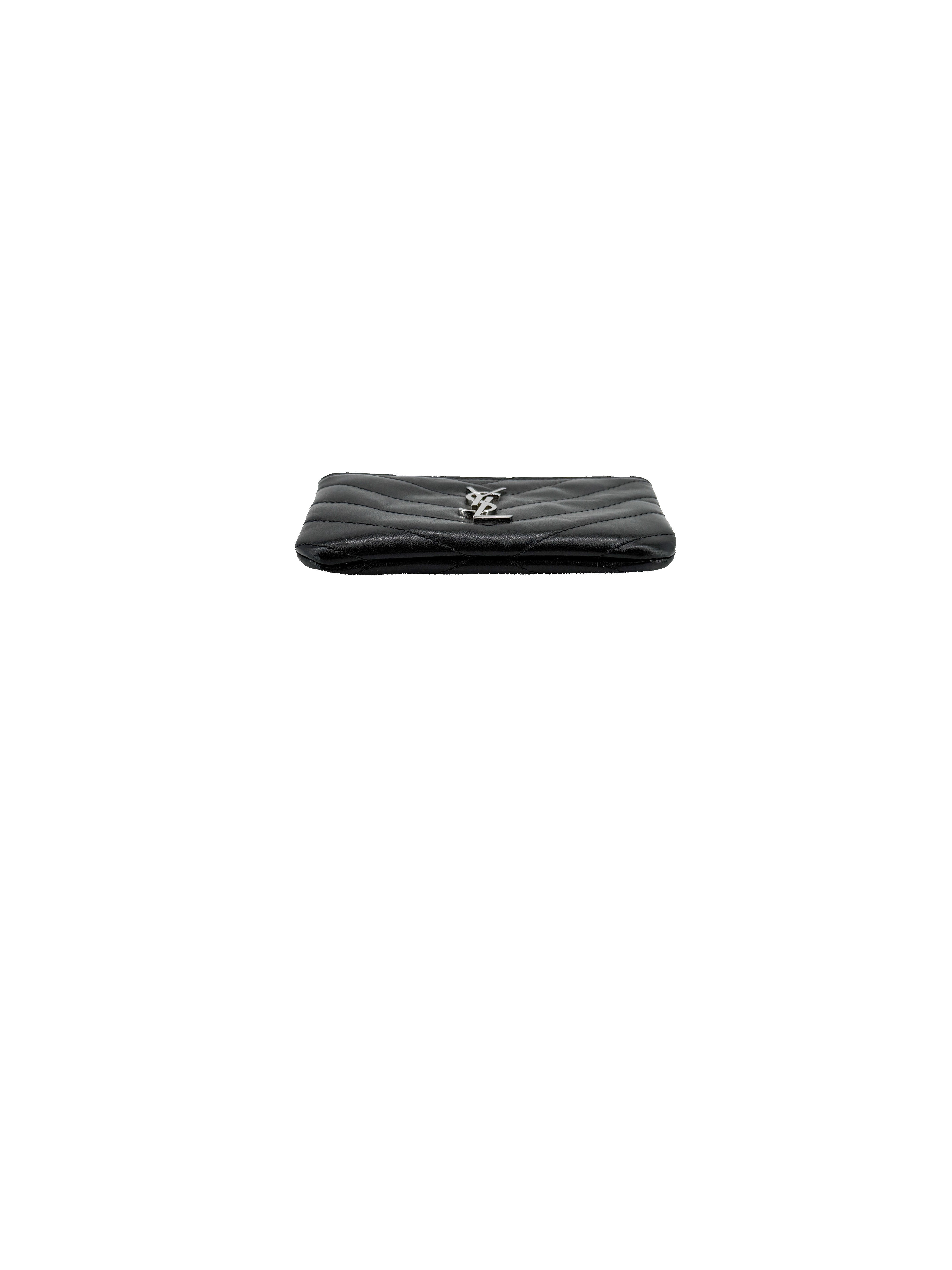 Saint Laurent black Cassandre key pouch CFP438386-0720