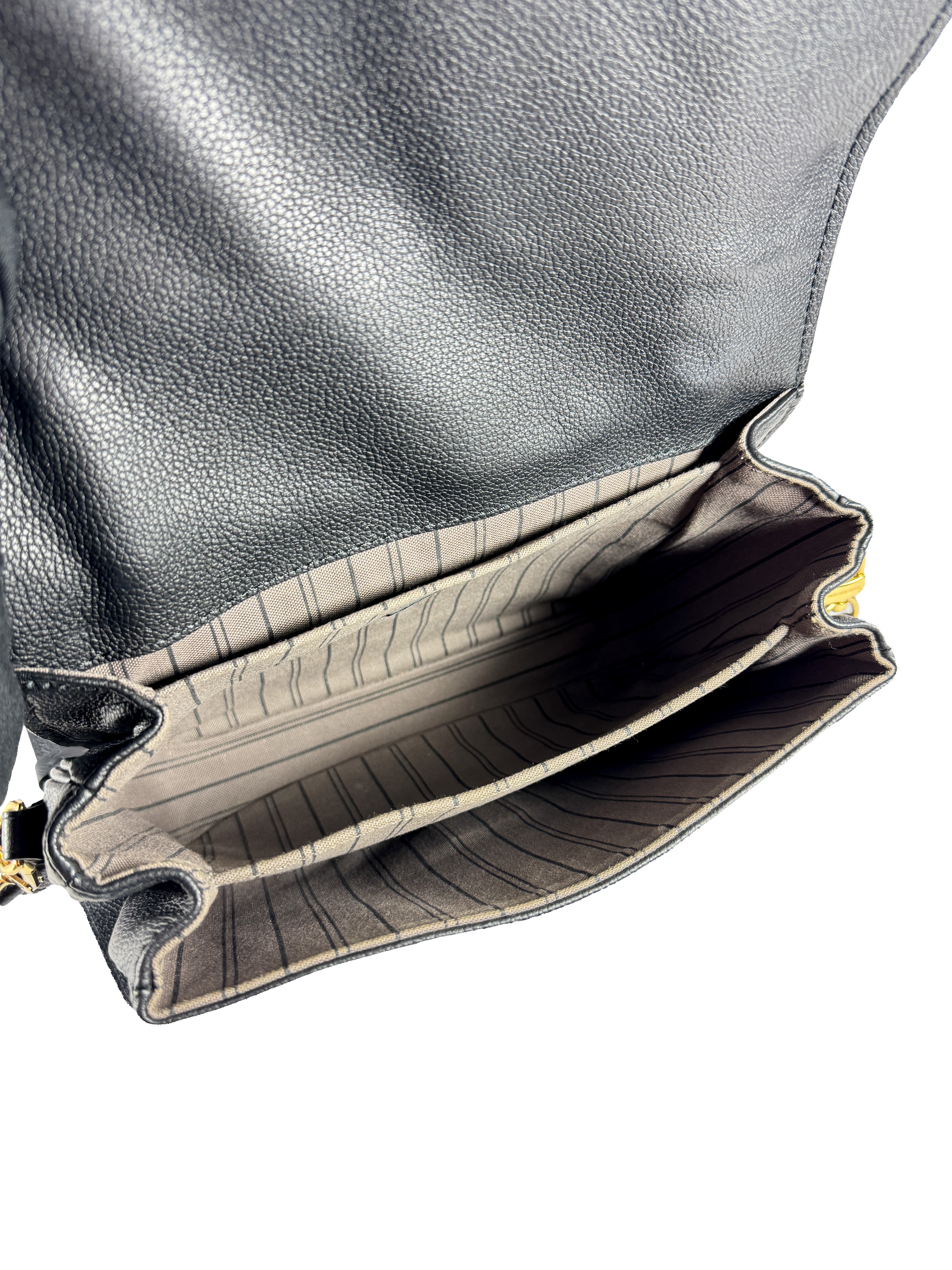 Louis Vuitton black empreinte leather Pochette Metis GI4290