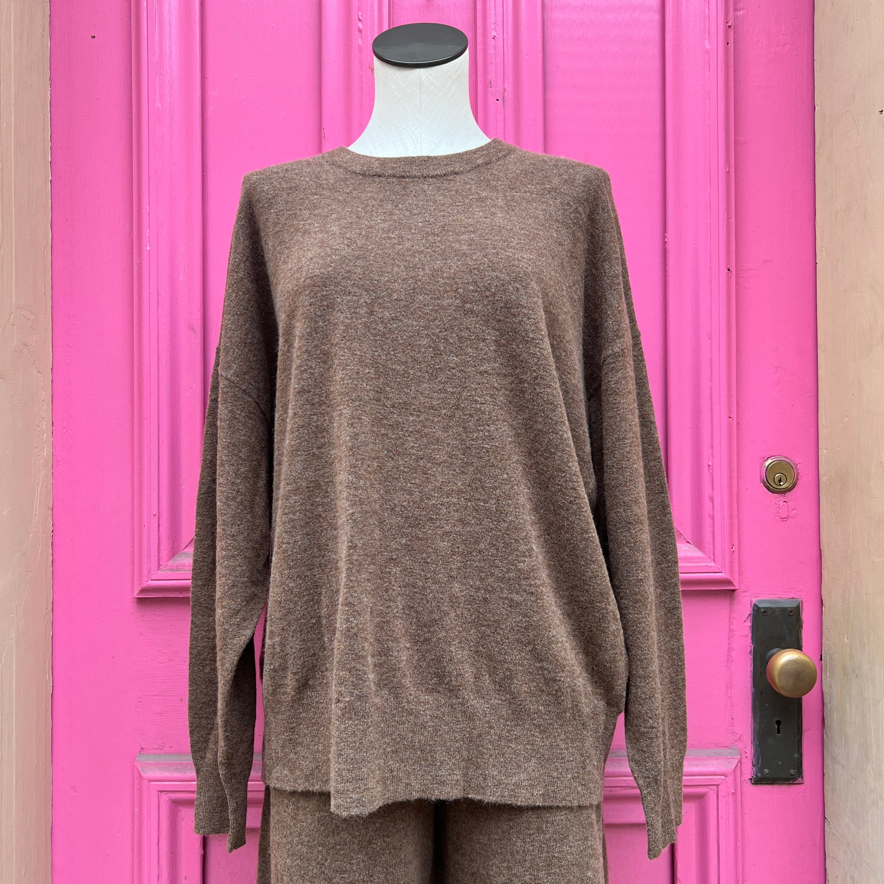 Jenni Kayne brown cashmere blend Marina pullover size M NWT