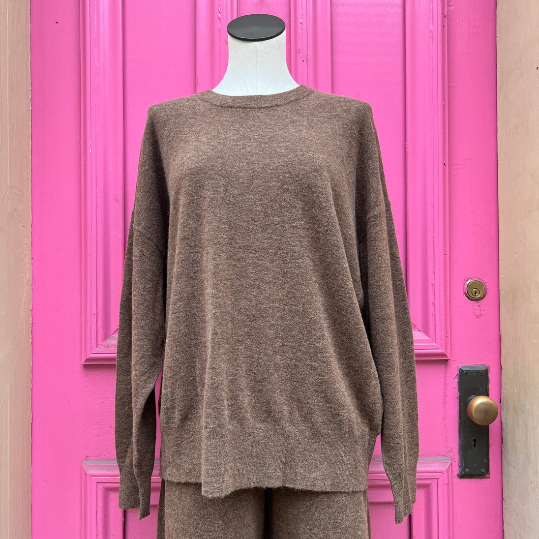 Jenni Kayne brown cashmere blend Marina pullover size M NWT