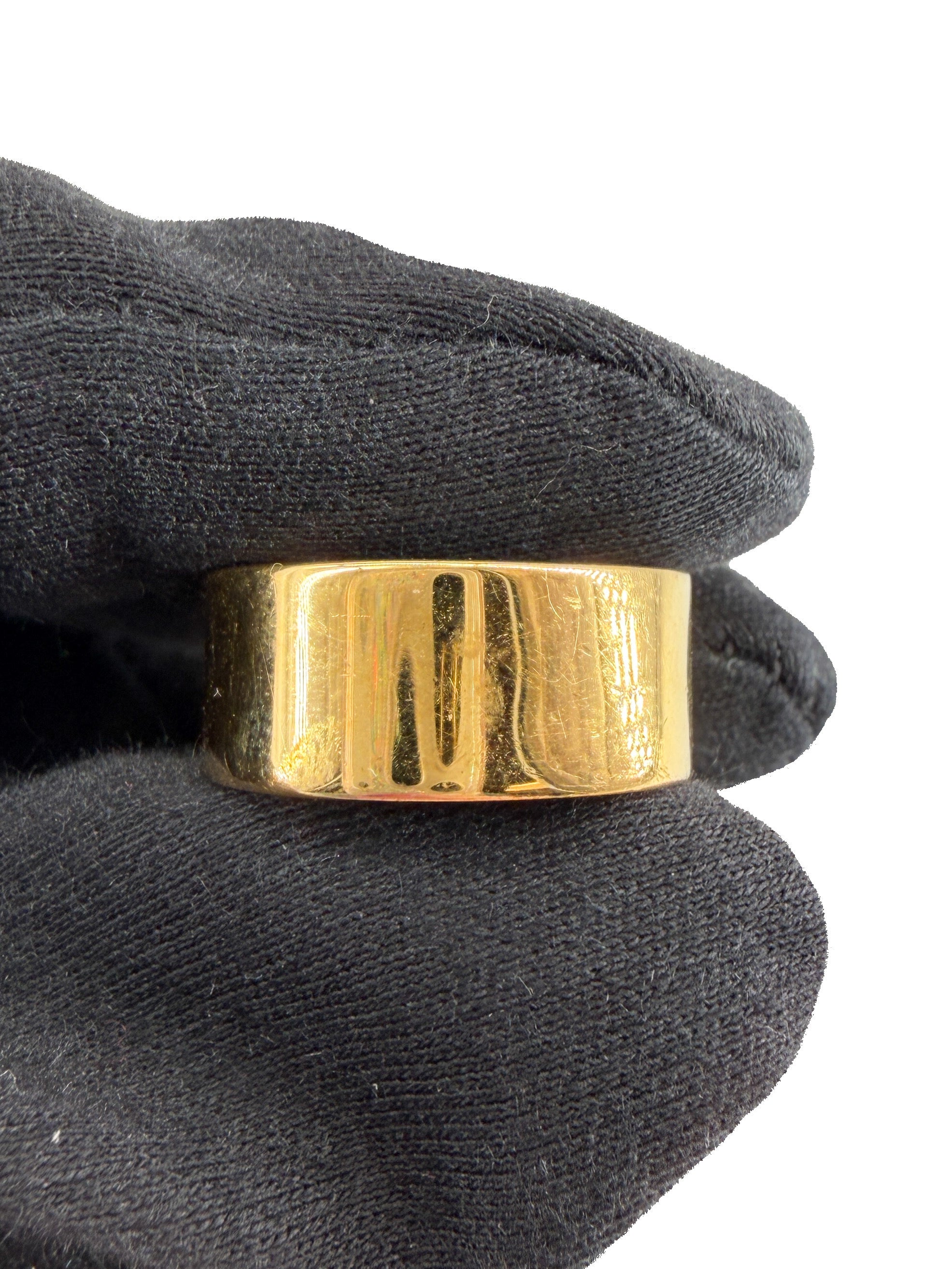 Versace gold tone V Virtus ring