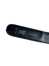 Gucci navy/gray leather reversible belt 95-38 *as is*