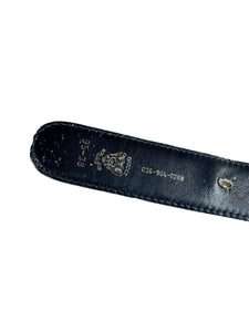 Gucci navy/gray leather reversible belt 95-38 *as is*