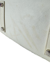 Louis Vuitton white leather mesh Lockit FO0162