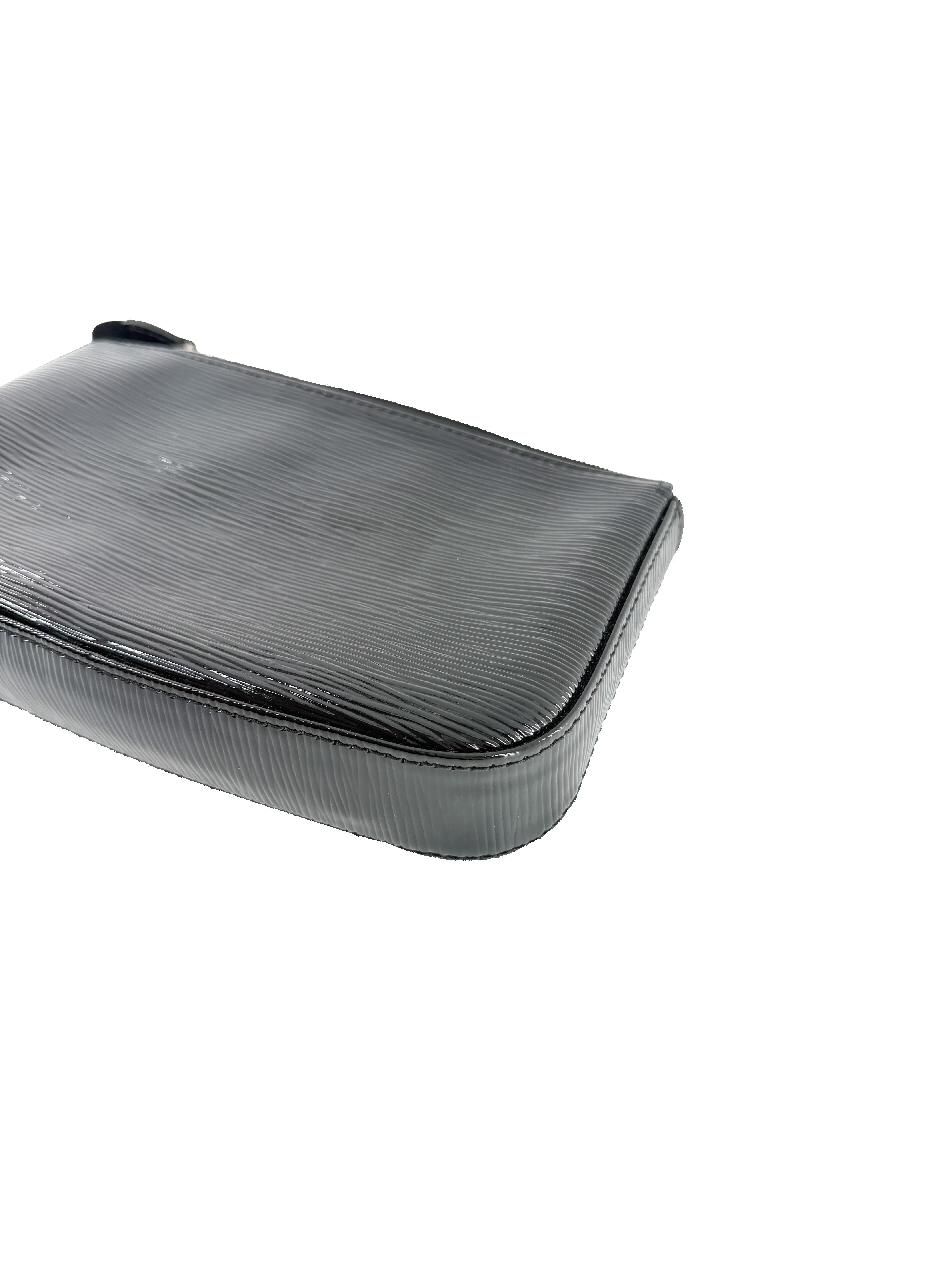 Louis Vuitton Electric black patent leather Epi pochette TR5112