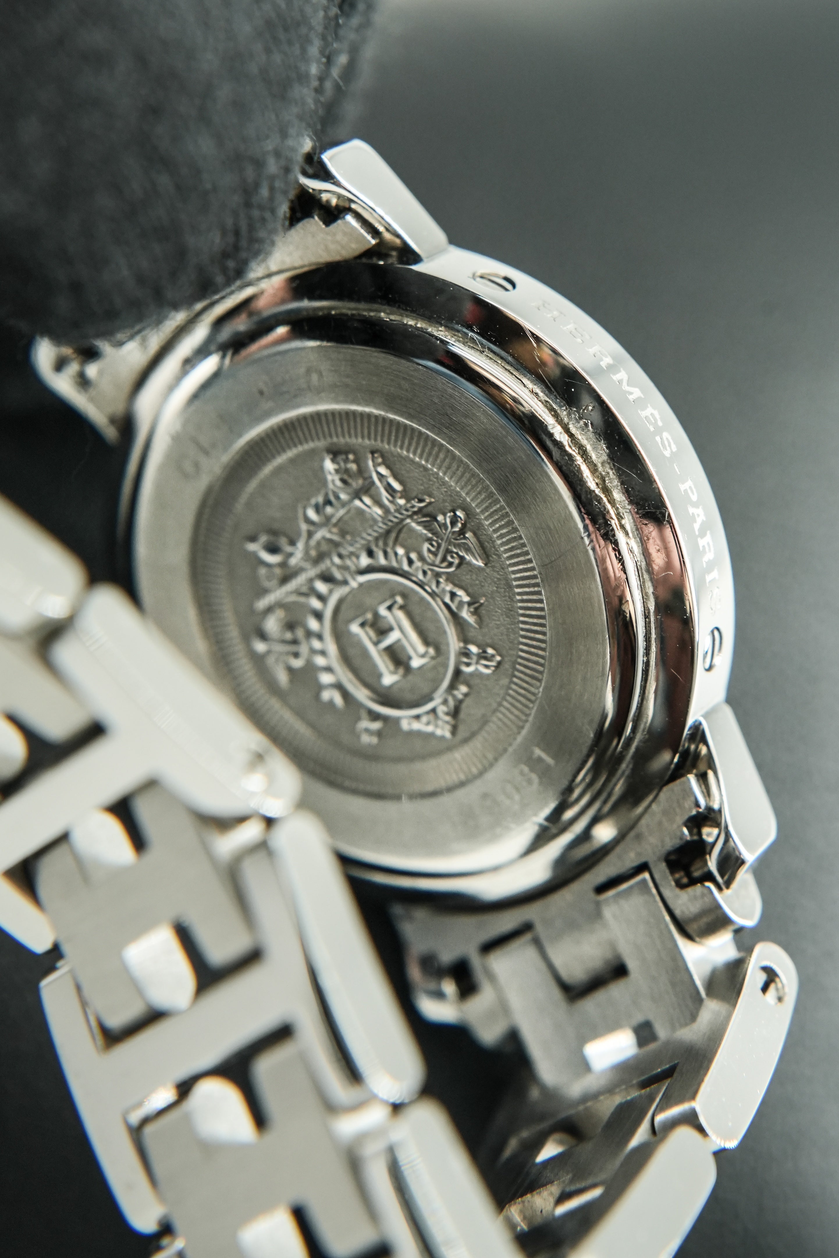 Hermès stainless Clipper watch CL4.210 2439081