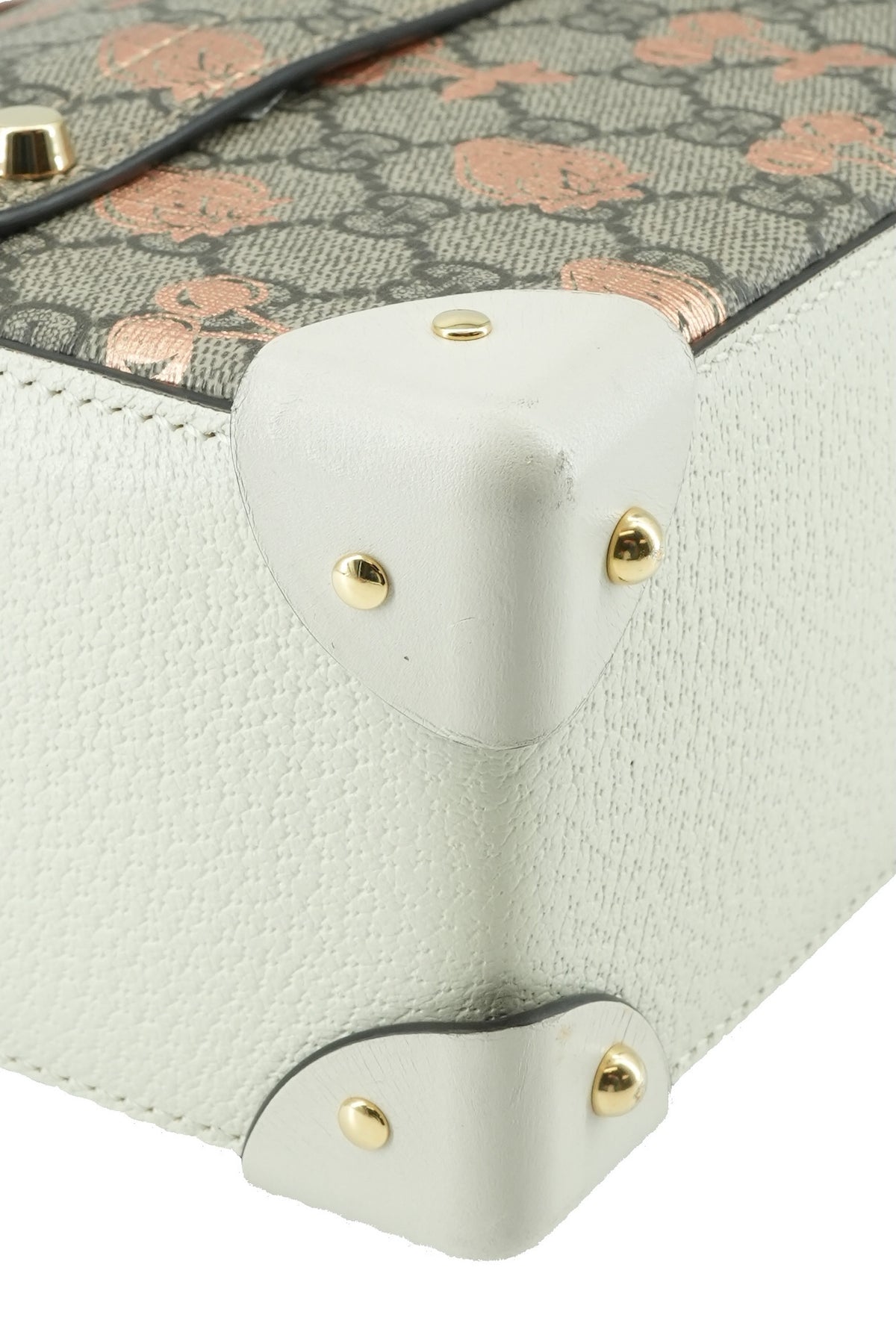 Gucci GG Supreme small Padlock bamboo top handle