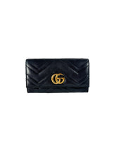 Gucci black leather Continental Marmont wallet 4434361147