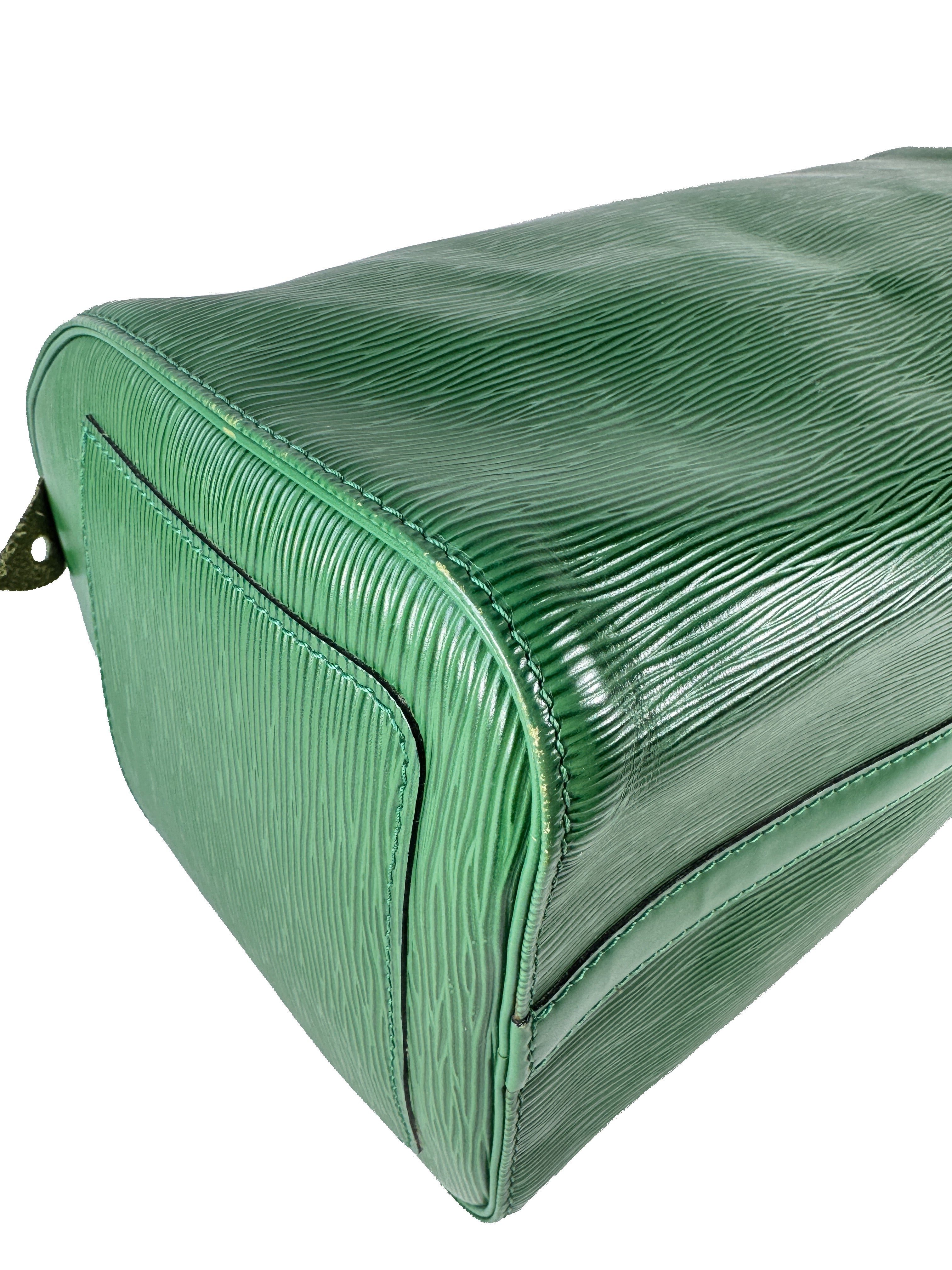 Louis Vuitton Borneo green epi speedy 35 VI0934
