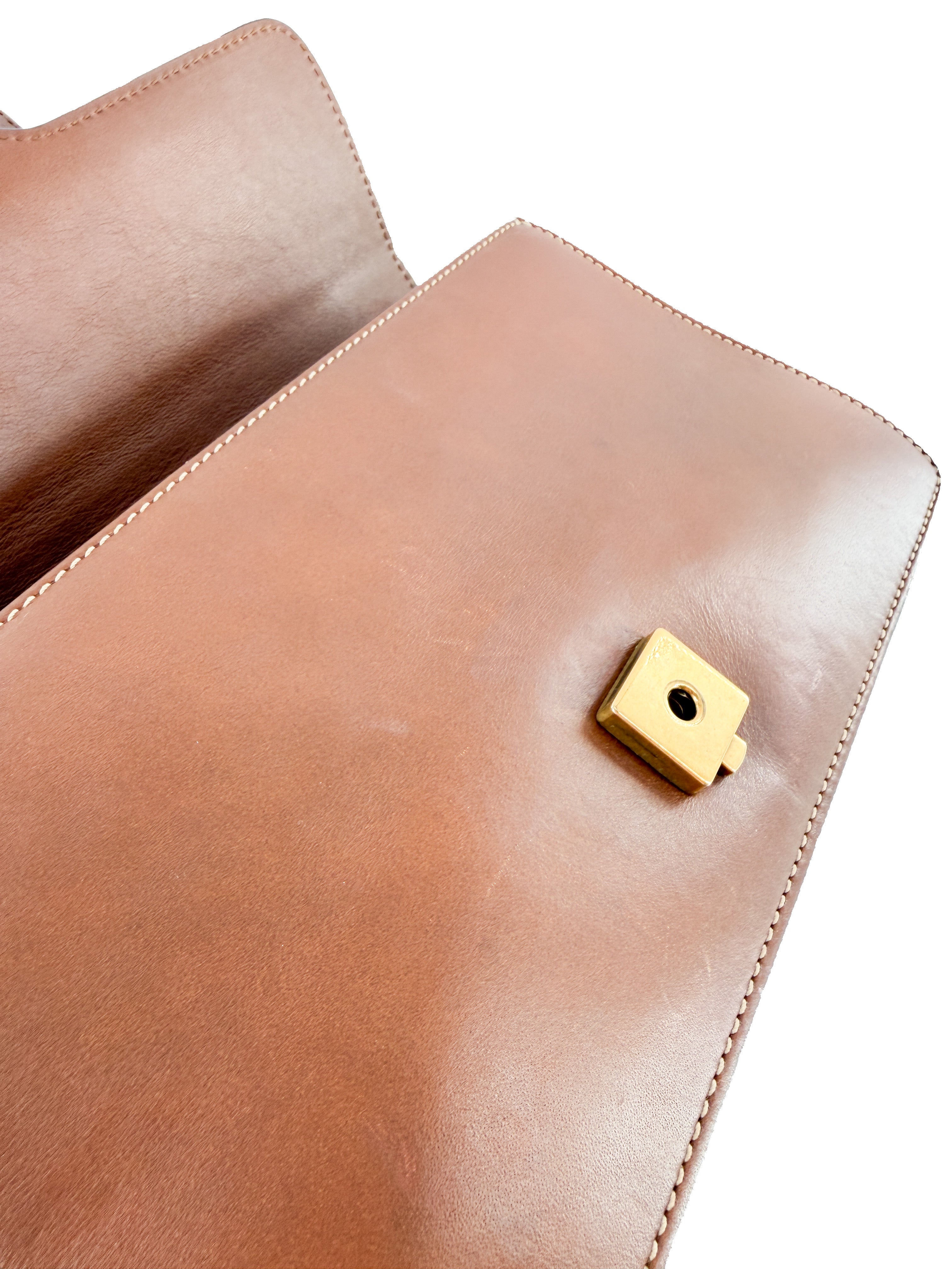 Gucci Animalier Leather Shoulder Bag Brown 412007 525040