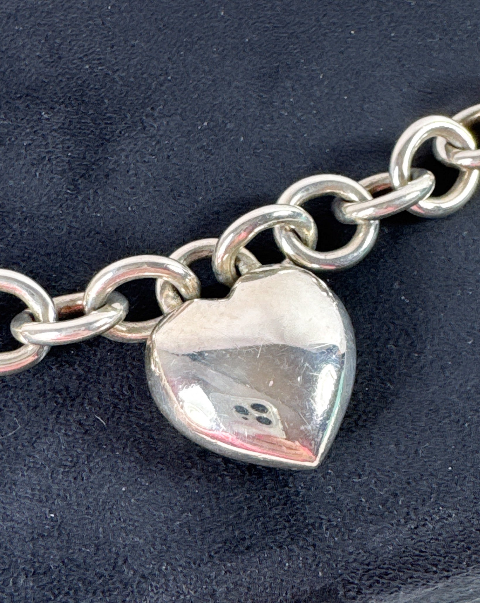 Tiffany & Co sterling silver full heart return to Tiffany toggle bracelet 231208 BOX