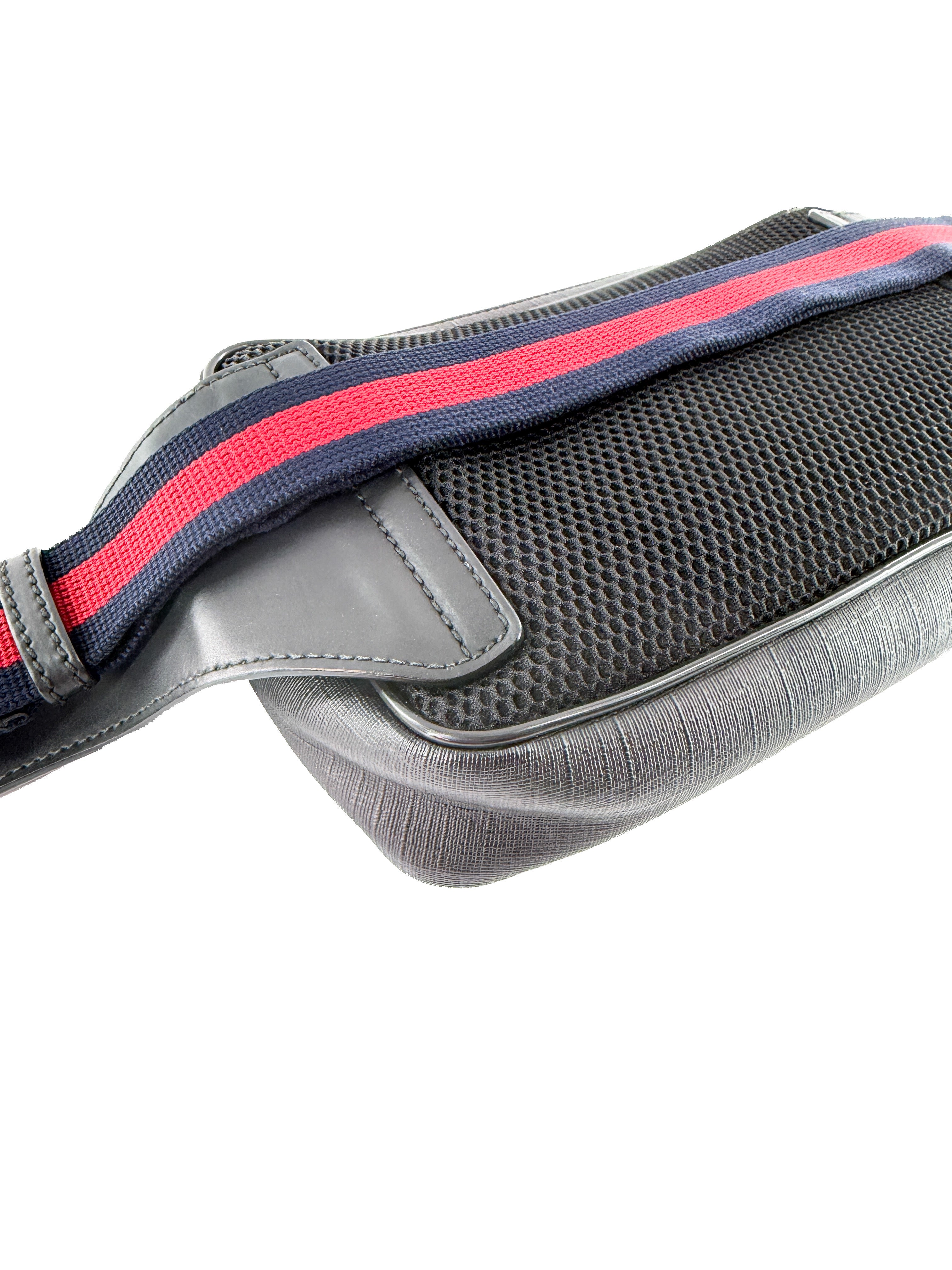 Gucci black GG supreme Tiger belt bag 474293 520931