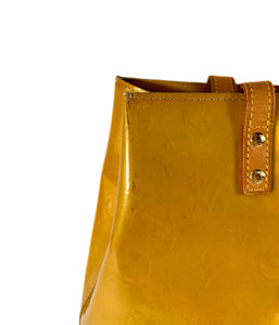 Louis Vuitton yellow vernis Reade MM tote TH0014