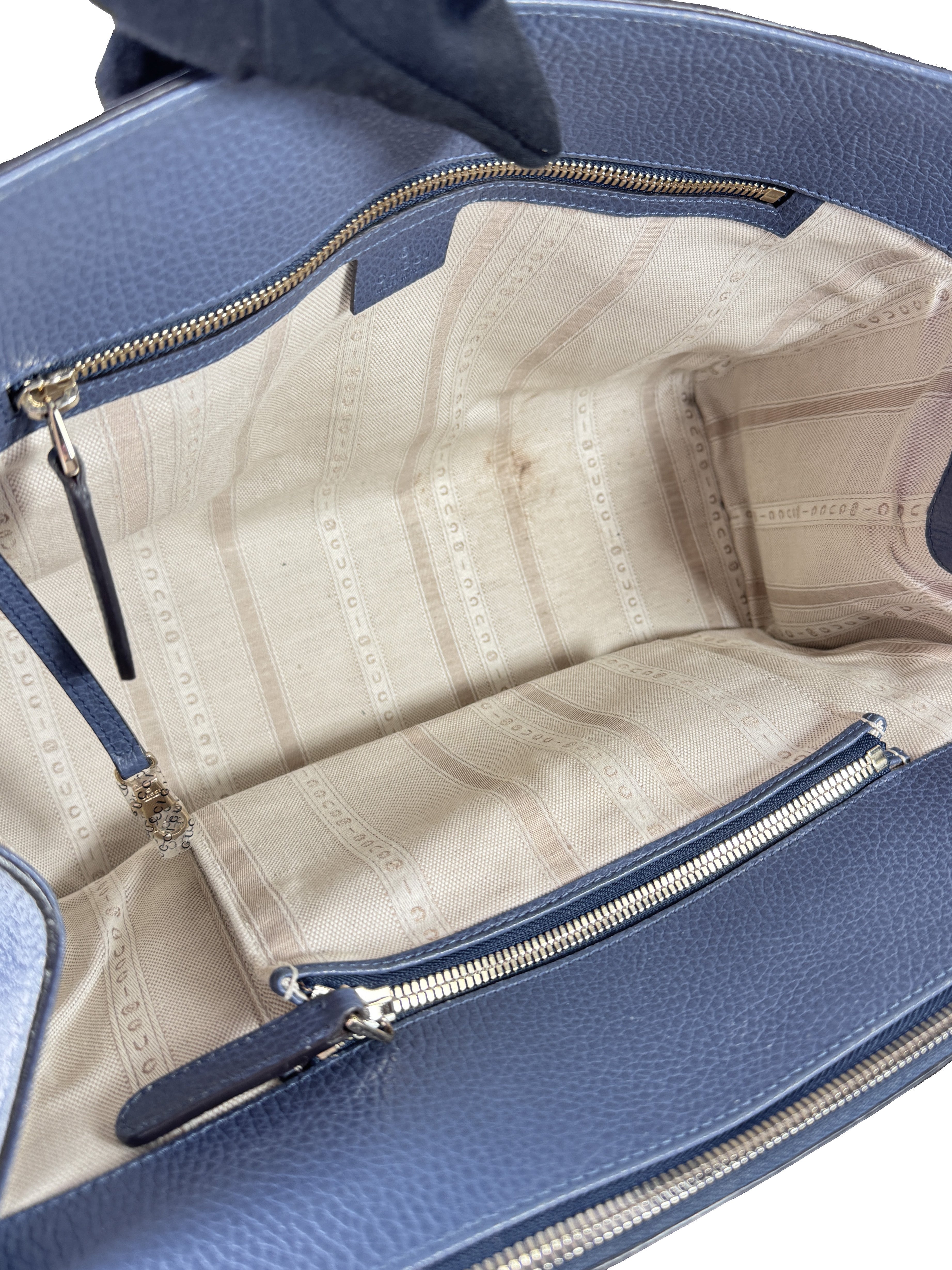 Gucci blue Lady Dollar handle medium tote 388558525040