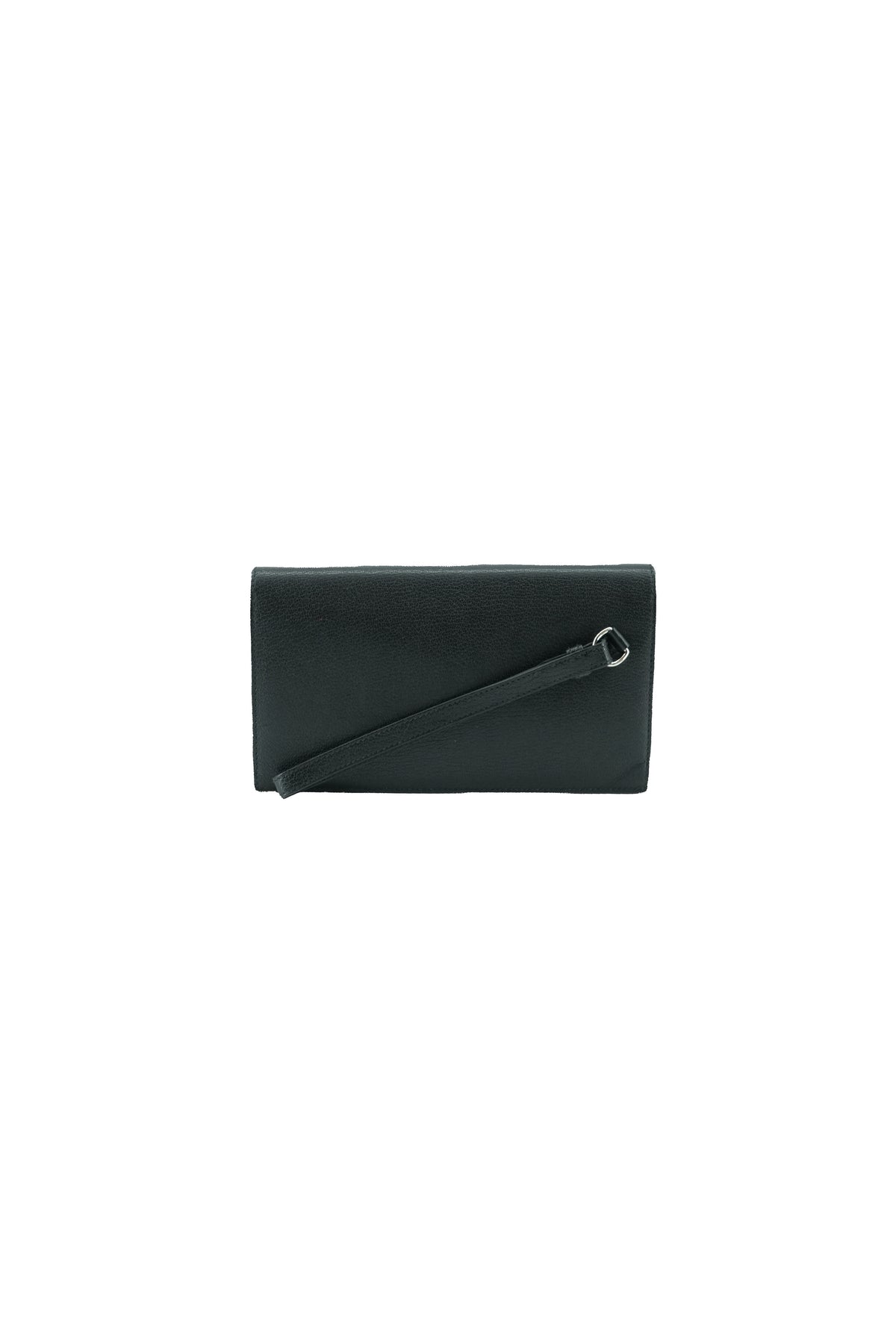 Hermès black Chevre Leather Kelly Pocket Madame Long Wallet