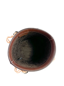 Staud brown leather Moreau basket bag